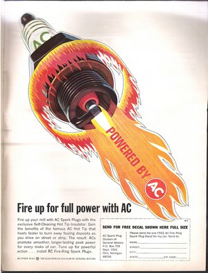 AC Spark Plug Advertisement