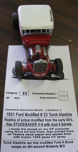 Torch Aleshire Modified Model Car