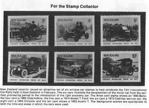 Benz Patent Motorwagen New Zealand Stamp