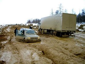 Toyota Stuck in Mud