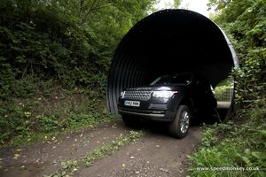 off-roading in a Range Rover Sport