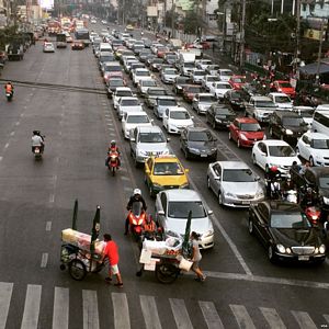 Morning traffic in Bangkok