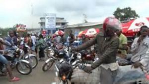 Liberian motorcyclists