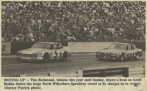 Geoff Bodine and Tim Richmond, 1984 Northwestern Bank 400