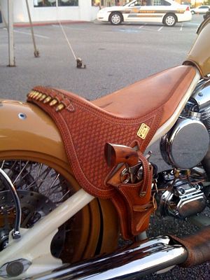 Pistol Holster Motorcycle Saddle