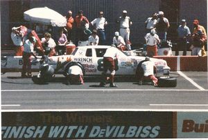 1985 Buddy Baker Car at the 1985 Champion Spark Plug 400