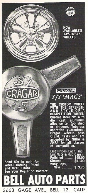 Bell Auto Parts Cragar Wheels Advertisement