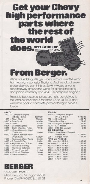 Berger Advertisement