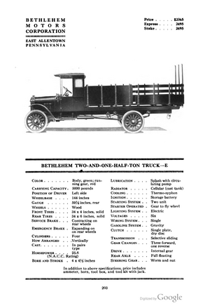 Bethlehem Model D Truck