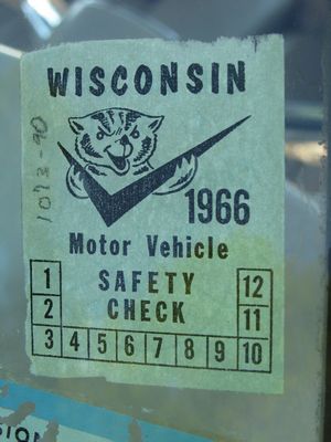 1966 Wisconsin Motor Vehicle Safety Check