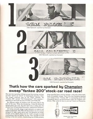 Champion Yankee 300 Advertisement