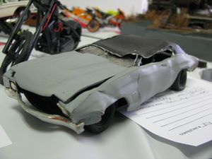 Wrecked 1972 Chevrolet Chevelle Model