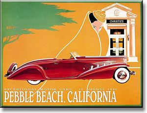 1991 Christie's Pebble Beach Poster - 1935 Duesenberg Model J