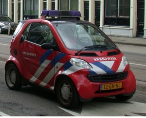 Smart City-Coupé Amsterdam Brandweer