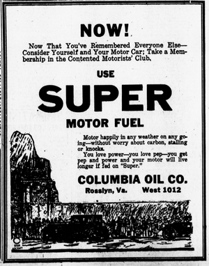Columbia Oil Super Advertisement