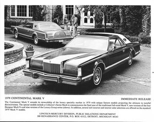 Old Print White  1978 Lincoln Continental Town Coupe Auto Advertisement 