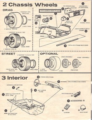 Chevrolet Corvette ACcelerator Street 'N' Strip 'Vette AMT Model Kit Instructions