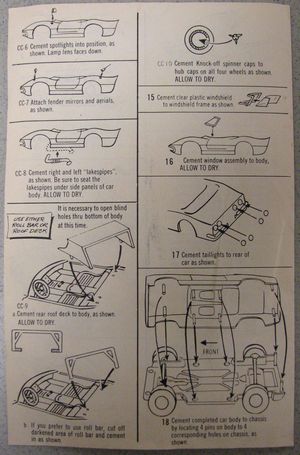 Palmer 1971 Corvette Stingray Convertible Instructions