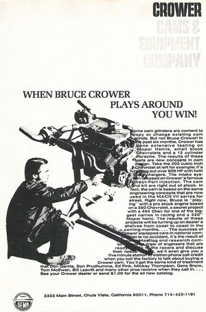Bruce Crower Advertisement