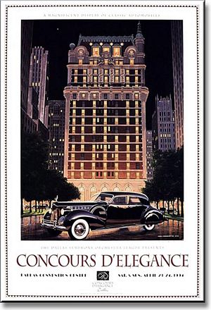 1994 Dallas Concours d'Elegance Poster - 1940 Packard Super Eight Custom