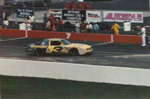 1987 Dale Earnhardt Aero Coupe Chevrolet Monte Carlo at the 1987 Champion Spark Plug 400