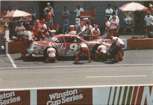 1987 Bill Elliott Car at the 1987 Champion Spark Plug 400