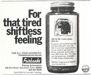 Fairbanks Racing Automatics Advertisement