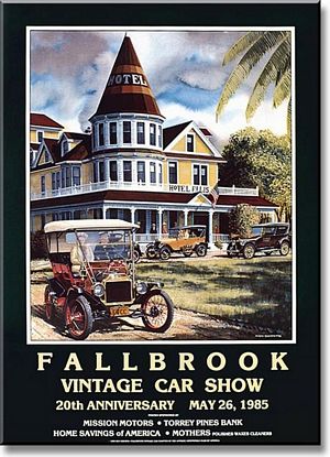 1985 Fallbrook Vintage Car Show Poster - 1911 Ford Model T