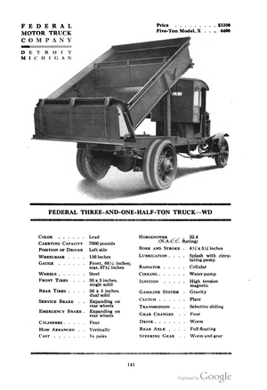Federal Three-and-One-Half Ton Truck (WD)