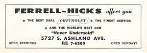 Ferrell-Hicks Chevrolet Advertisement