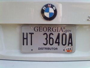 Distributor Georgia License Plate