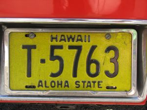 1969 Hawaii License Plate