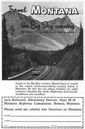 1962 Montana Highway Commission Ad