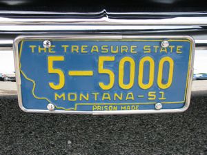 1951 Montana License Plate