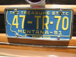 1951 Montana License Plate