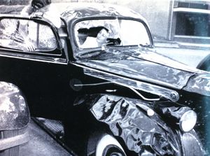 Hail Damaged Car, 1940