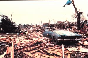 Tornado Destroyed Car