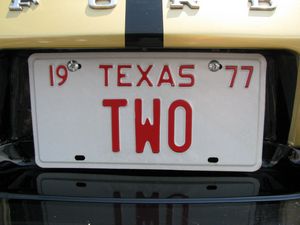 1977 Texas License Plate