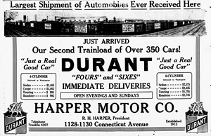 1922 Harper Motor Advertisement
