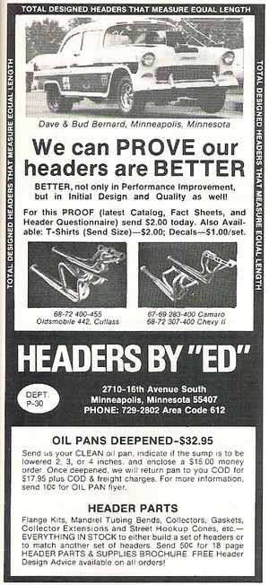 Headers by Ed Advertisement