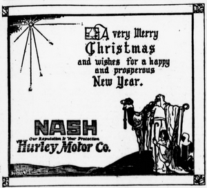 Hurley Motor Co. Christmas Advertisement