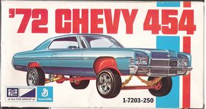 MPC '72 Chevy 454 Impala Model Kit Box