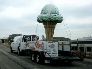 Colonial Cafe Ice Cream Cone Trailer