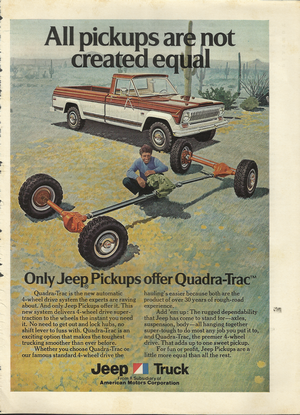 Jeep Pickup Truck Quadra-Trac Advertisement