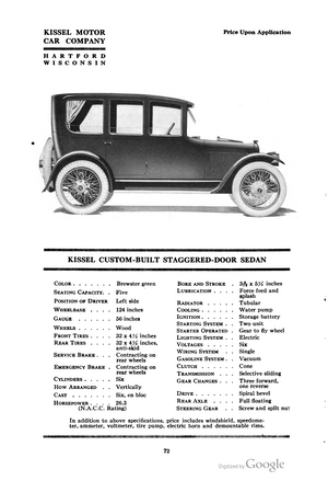 Kissel Custom-Built Staggered-Door Sedan