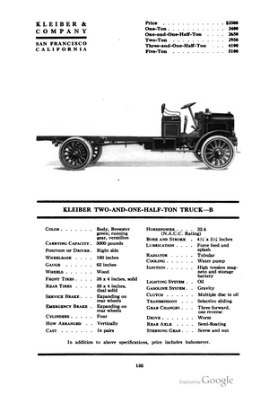 Kleiber Two-and-One-Half-Ton Truck (B)