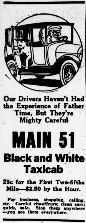 Main 51 Taxicab Advertisement
