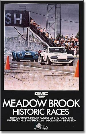1986 Meadow Brook Historic Races Poster