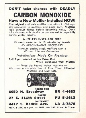 Muffler Clinic, Inc. Advertisement