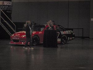 Tony Stewart car and the Sprint Cup at the NASCAR Preview 2012